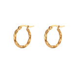 Load image into Gallery viewer, SHORT PLOT TWIST HOOP EARRINGS
